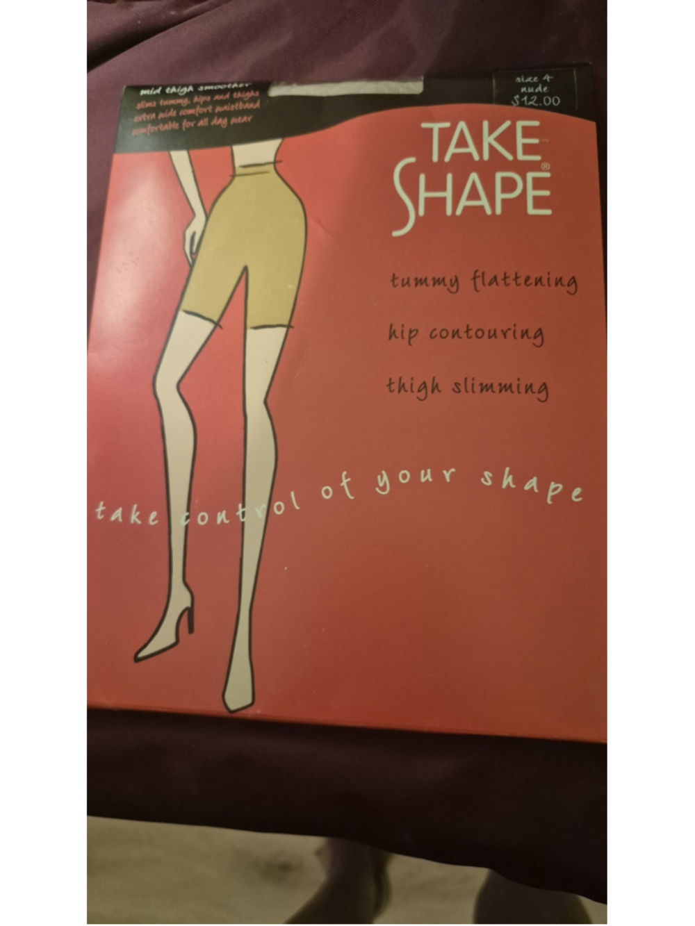 1p JCPenney Take Shape Mid Thigh Smoother Shapewear - sz 4 - Nude